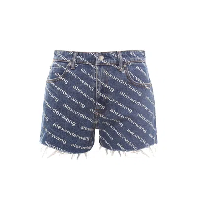 Alexander Wang Denim Shorts In Blue