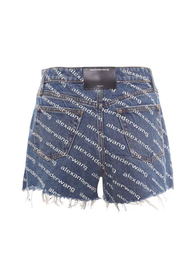 Alexander Wang Denim Shorts In Blue