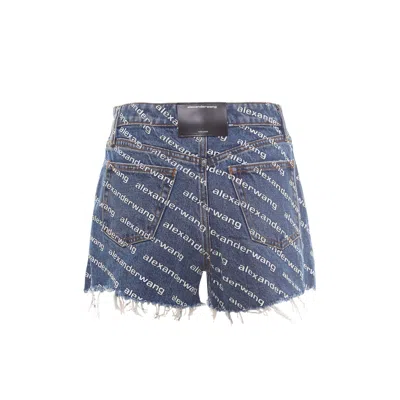 Alexander Wang Denim Shorts In Blue