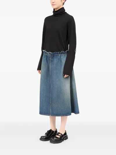 Mm6 Maison Margiela Denim Skirt In Blue