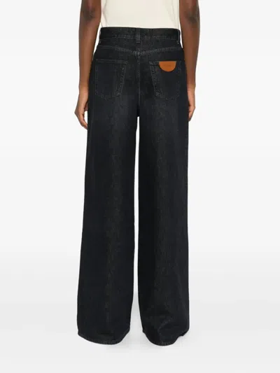 Chloé Wide-leg Denim Trousers With Belt Loops