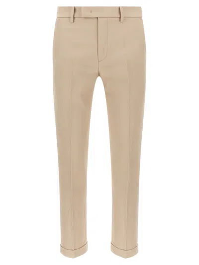 Department Five Pressed Turn-up Trousers In Neutral