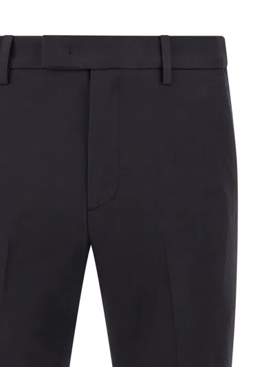 Department Five Pressed-pleat Turn-up Trousers In Black