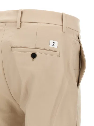 Department Five Pressed Turn-up Trousers In Neutral