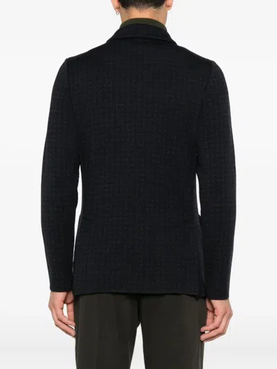 Lardini Double-breasted Jacket With Houndstooth Pattern