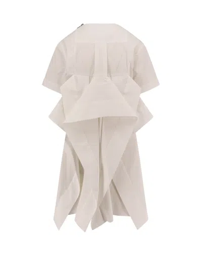 Sacai Dress With Draped Cotton Inserts On The Back In Black