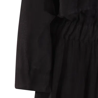 Malo Knee Length Dress Long Sleeves In Black