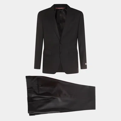 Canali Dresses Blacks And Greys In Black