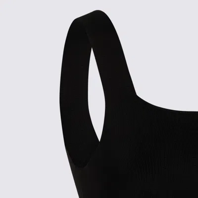 Khaite Dixi Square-neck Sleeveless Knit Maxi Dress In Black