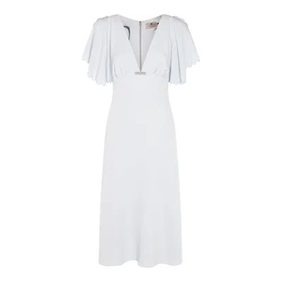 Elisabetta Franchi Dresses Blue And Green In White