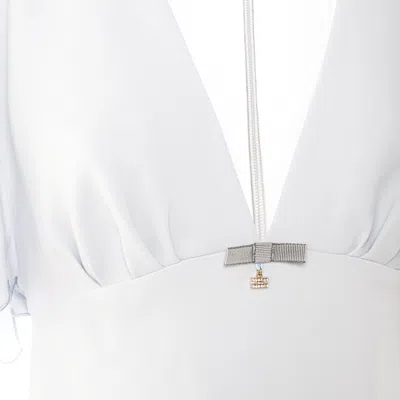 Elisabetta Franchi Dresses Blue And Green In White