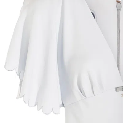 Elisabetta Franchi Dresses Blue And Green In White