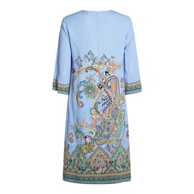 Etro Dresses Blue And Green In Multi