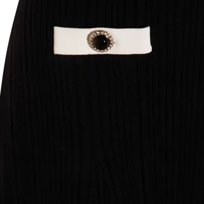 Self-portrait Collared Button-detail Mini Dress In Black