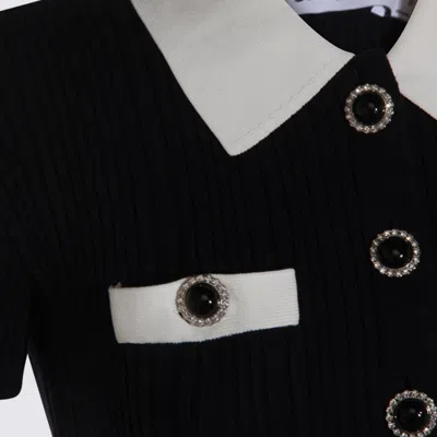 Self-portrait Collared Button-detail Mini Dress