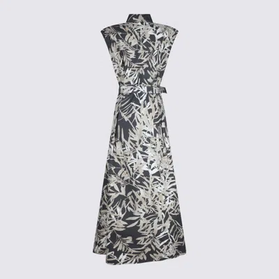 Brunello Cucinelli Multicolor Maxi Dress In Multi