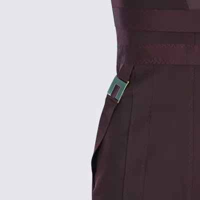 Elisabetta Franchi Fitted Midi Dress With Sweetheart Neckline In Brown