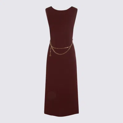 Twinset Vestido Midi - Rojo Oscuro In Burgundy