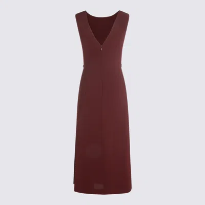 Twinset Vestido Midi - Rojo Oscuro In Burgundy
