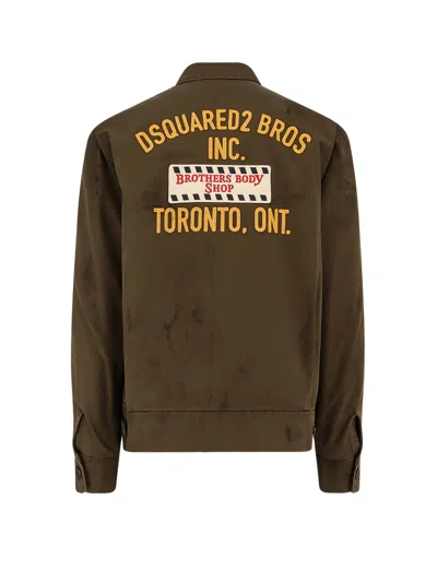 Dsquared2 Embroidered Patch Zip-up Jacket