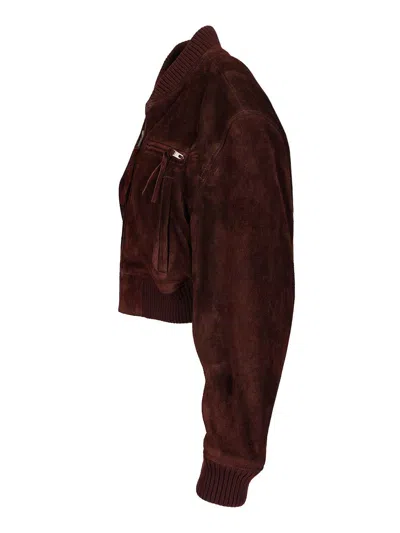 Arma Elettra Gritty Suede Jackets Brown In Brown