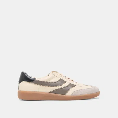 Dolce Vita Merit Sneakers White Grey Leather In Neutral