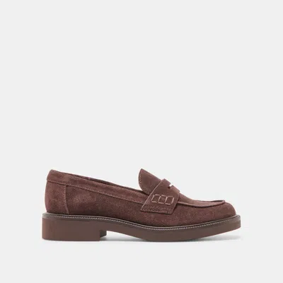 Dolce Vita Tiggy Loafers Mahogany Suede In Brown