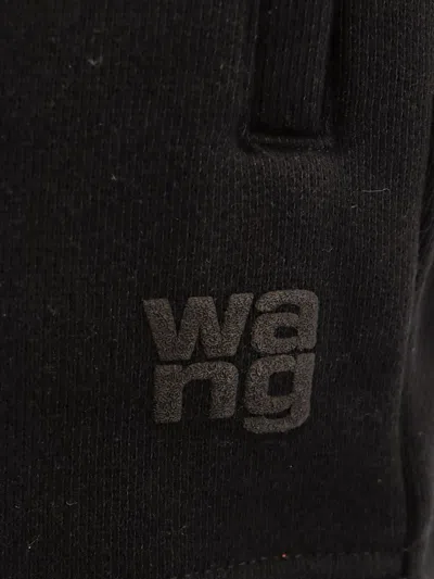 Alexander Wang Essential Terry Shorts With Logo In Black