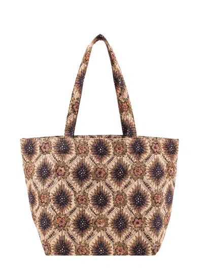 Etro Fabric Shopping Bag With Pegasus Embossed Maxi Embroidery