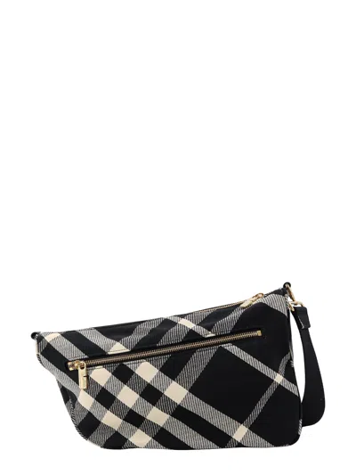 Burberry Fabric Shoulder Bag With  Check Motif