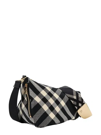 Burberry Fabric Shoulder Bag With  Check Motif