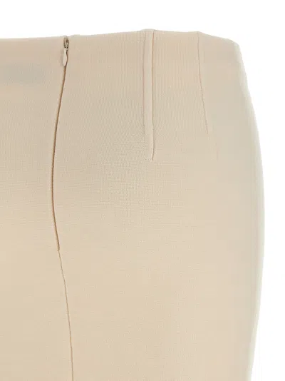 Elisabetta Franchi Fabric Stitch Wool Skirt Skirts White In Neutral