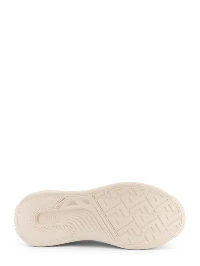 Fendi Force Leather Sneakers With Ff Jacquard And Mesh Details Shoes