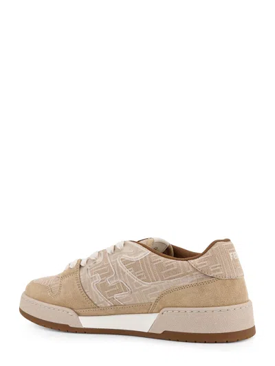 Fendi Ff-monogram Jacquard Suede-panels Sneakers