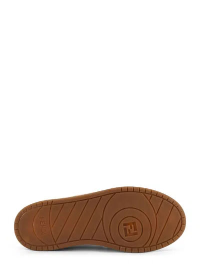Fendi Ff-monogram Jacquard Suede-panels Sneakers