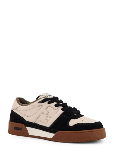 Fendi Match Leather And Suede Low Top Sneakers Shoes