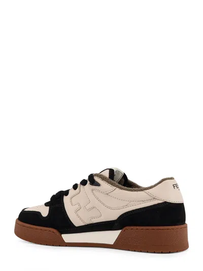 Fendi Match Leather And Suede Low Top Sneakers Shoes