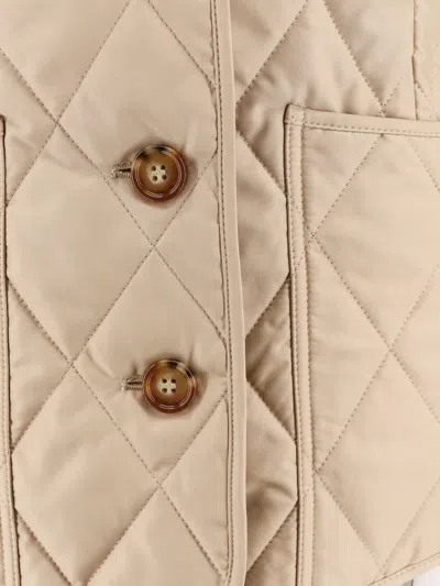 Burberry Fernleigh Quilted Jacket With Check Lining In Neutral