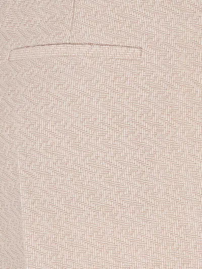 Fendi High Waist Straight Wide Trousers In Neutral