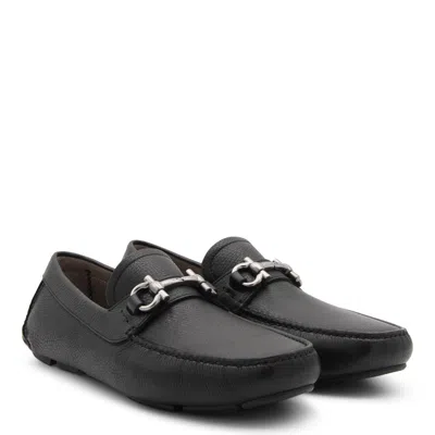 Ferragamo Flat Shoes Blacks And Greys In Black
