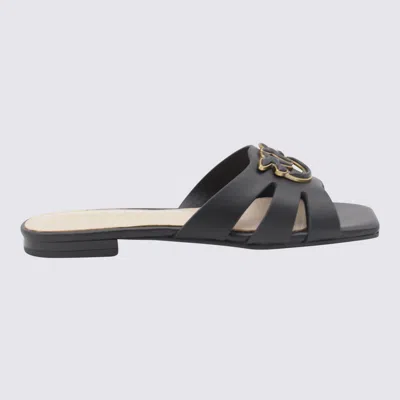 Pinko Flat Shoes Blacks And Greys In Black