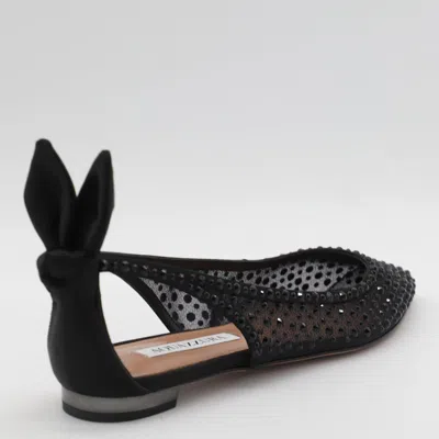 Aquazzura Woman Ballet Flats Black Size 8 Textile Fibers