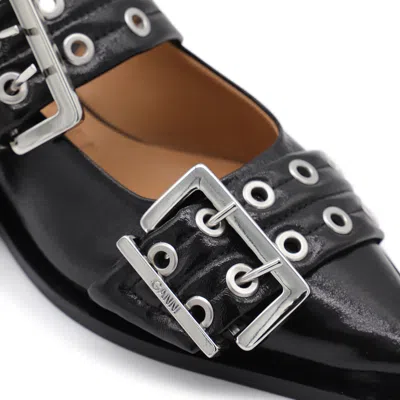 Ganni Buckle Ballerinas In Multi