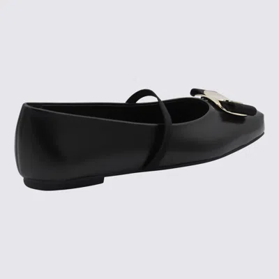 Ferragamo New Vara Bow-embellished Ballet Flats In Black