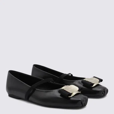Ferragamo New Vara Bow-embellished Ballet Flats In Black
