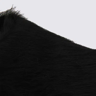 Marni Fussbett Calf-hair Leather Slippers In Black