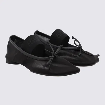 Mm6 Maison Margiela Mm6 By Maison Margiela Anatomic Numeric Ballerinas In Black