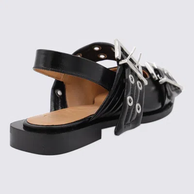 Ganni Buckle Ballerinas In Multi