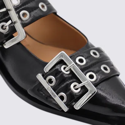 Ganni Buckle Ballerinas In Multi