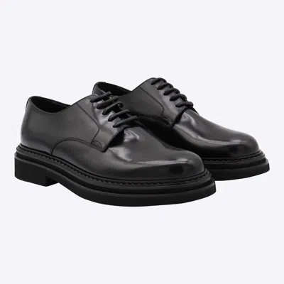 Dolce & Gabbana Calf Leather Polished Derby Shoes